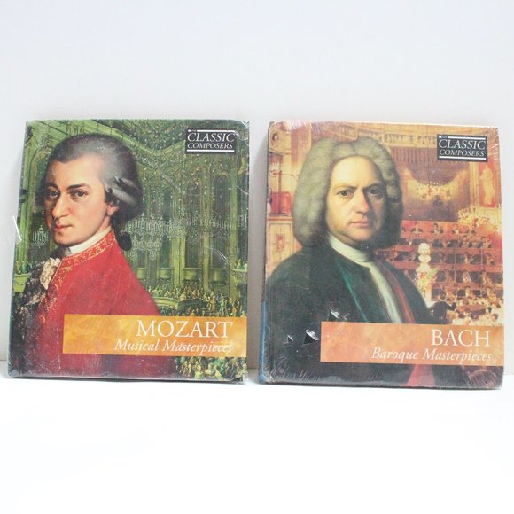1 Mozart Musical Masterpiece -1 Bach Baroque Masterpiece Sealed Unopened CDs - Picture 1 of 12